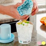 Silicone Ice Cube Maker Bucket – 2 in 1 Ice Tray with Lid